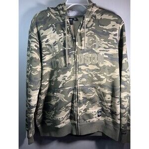 Harley Davidson Full Zip Hooded Jacket Men’s Size Large Biker Jacket Warm